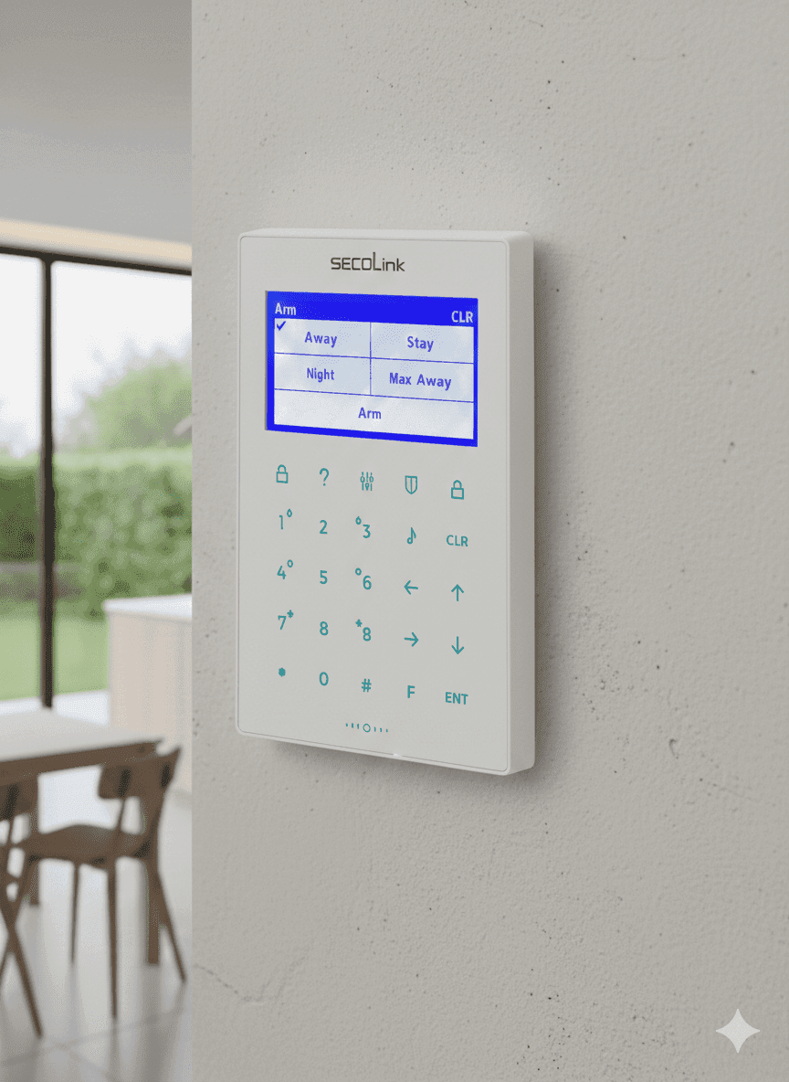SECOLINK KM25 érintőképernyős LCD kezelő