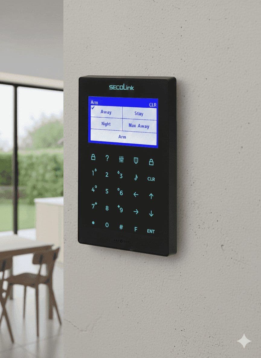 SECOLINK KM25M érintőképernyős LCD kezelő (fekete)